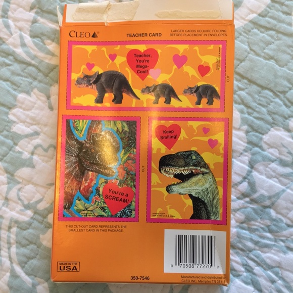 Vintage 1990’s Jurassic Park Valentines Cards - Picture 6 of 8